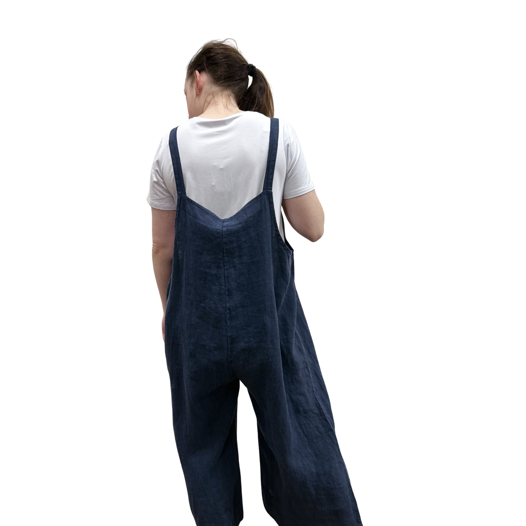 Denim jumpsuit back
