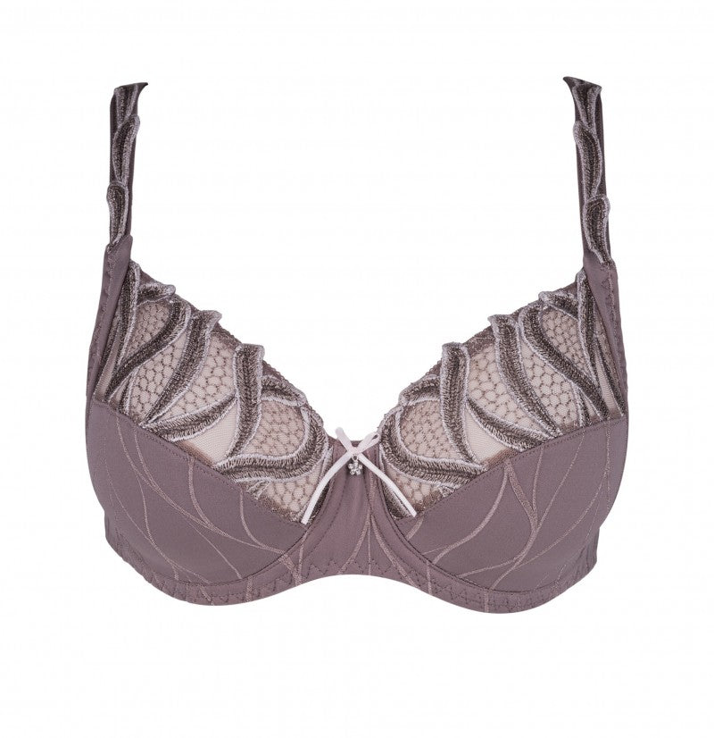 Patterned bra on a white background