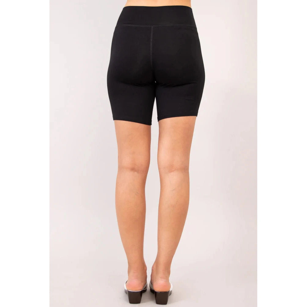 Blue Sky Hallie Undershorts in black shown on a model's legs against a white background, from the back view.
