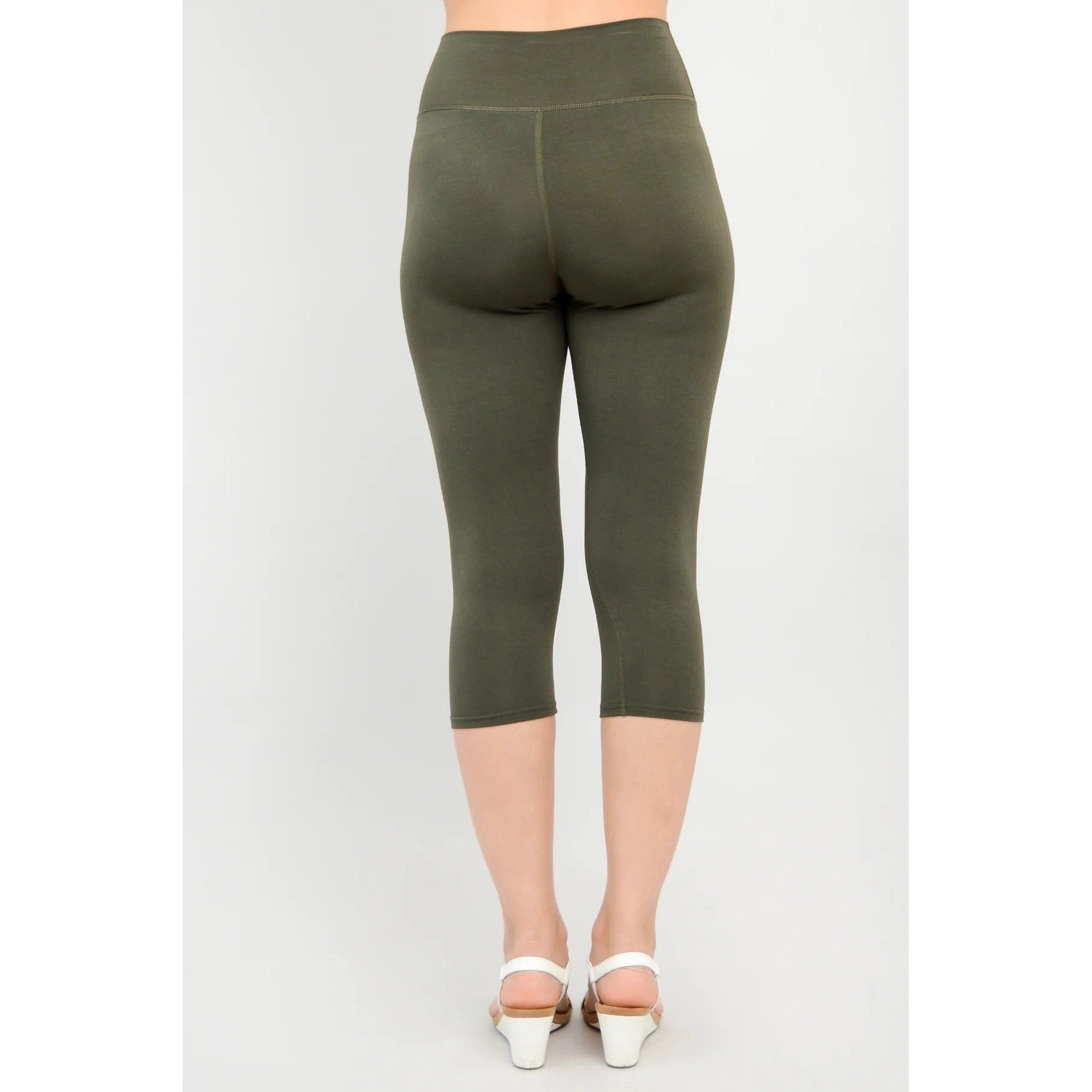 Blue Sky Riley Capris shown on a model against a white background from the back view.