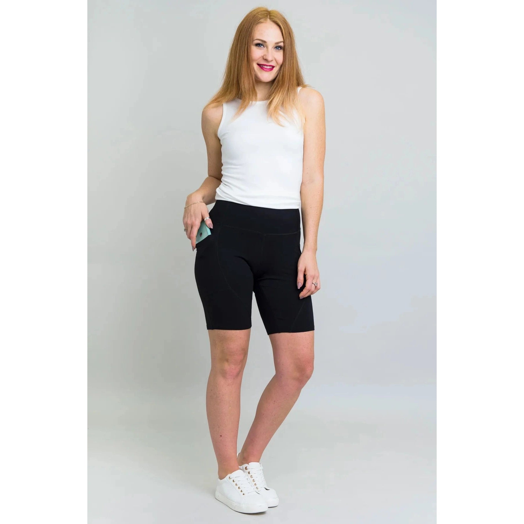 Blue Sky Robson Short in Black shown on a model against a white background, from the front view.