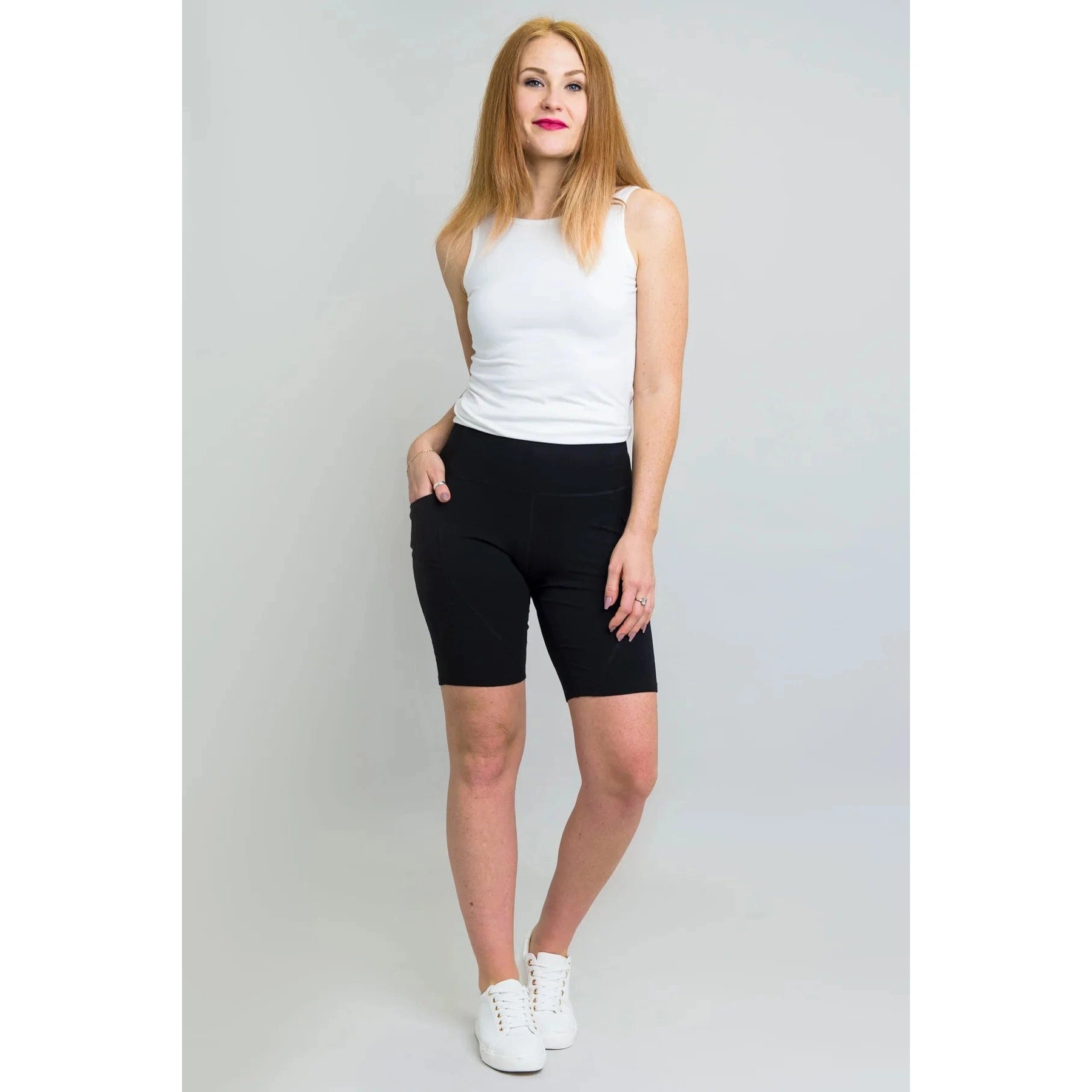 Blue Sky Robson Short in Black shown on a model against a white background, from the front view.