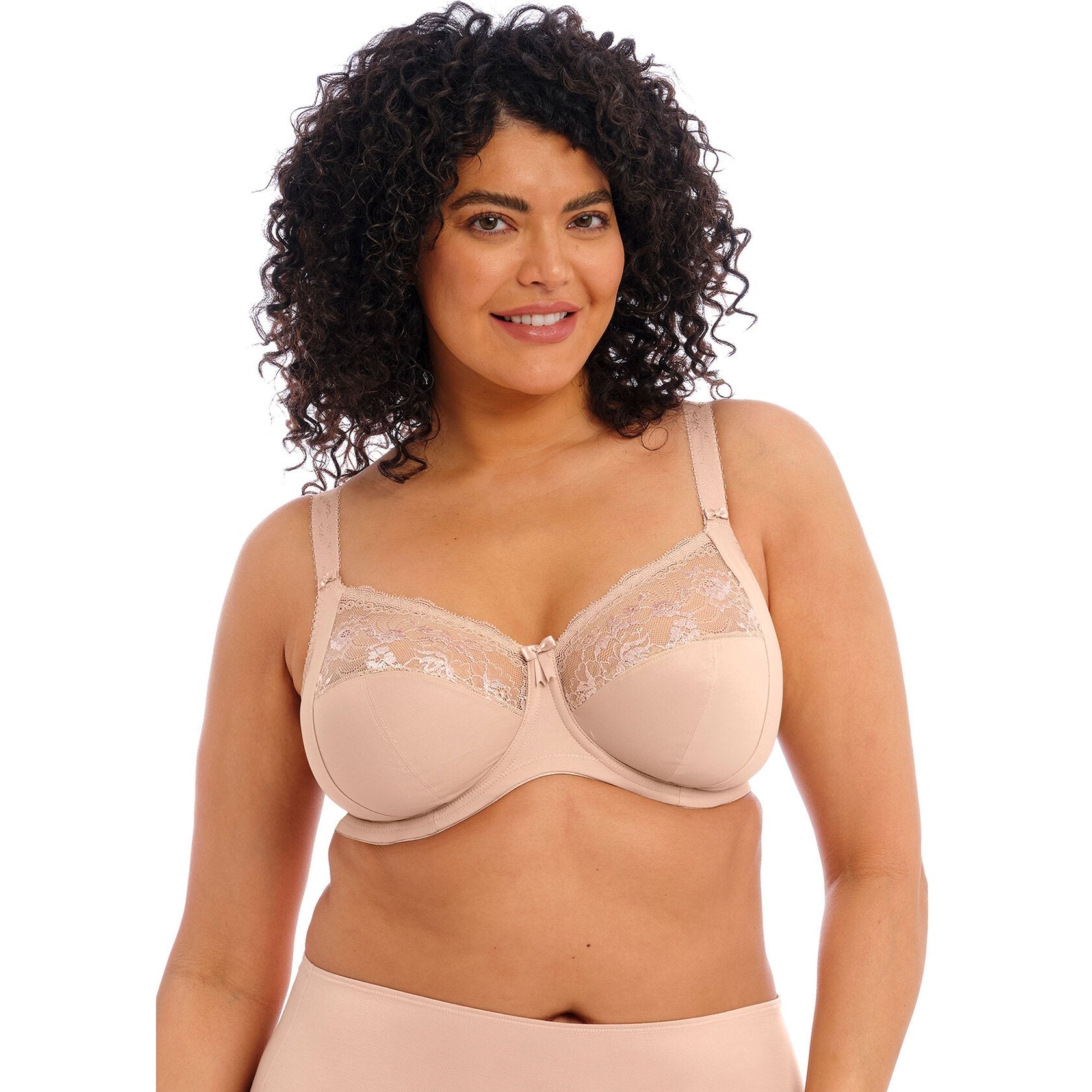 Model wearing the Elomi Morgan in Sahara colour. 