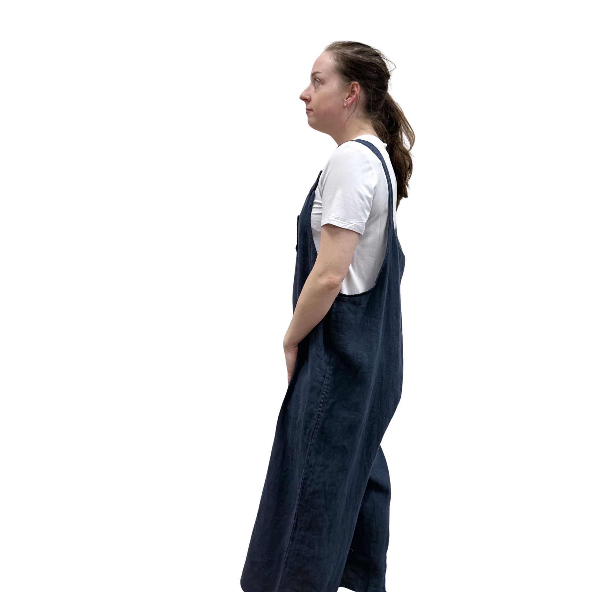 Denim jumpsuit from side