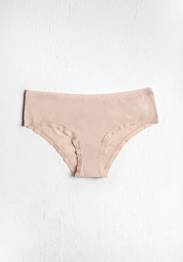 Micro Hipster in Nude on white background