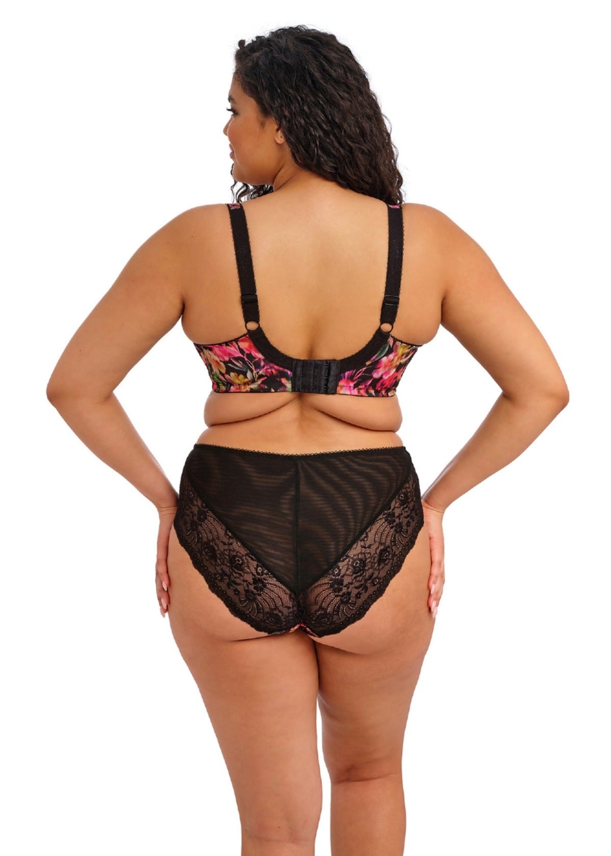 Elomi Morgan in Hot House on model showing back view. 