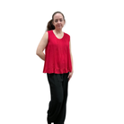 Red Flowy Sleeveless Tank