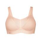 Beige bra on a white background
