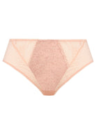 Pink lace underwear on a white background