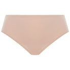 A beige full brief underwear made of a blend of TENCEL Modal and elastane, with a cotton lined gusset.