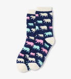 Sock with animal pattern on a white background