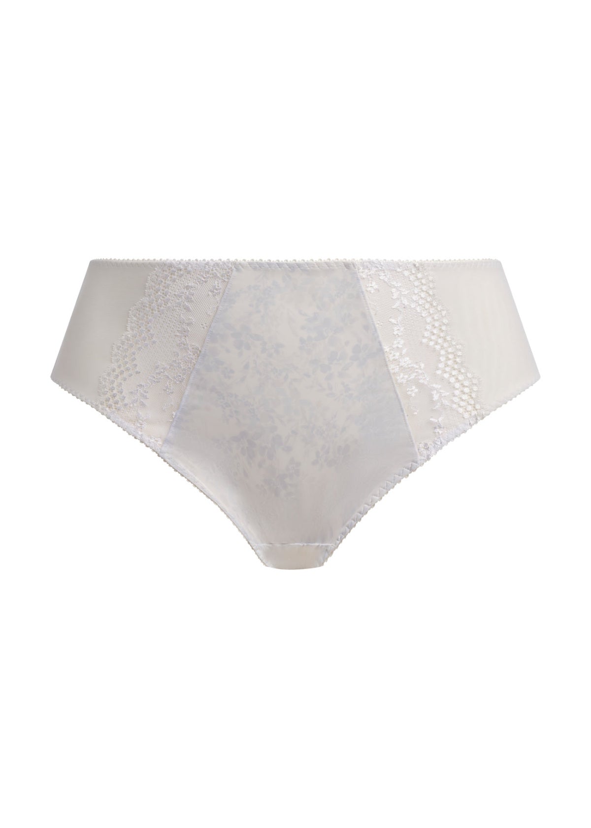 White lace underwear on a white background