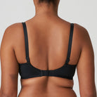 PrimaDonna Madison Seamless Bra in Black shown on a model against a white background, back view. 