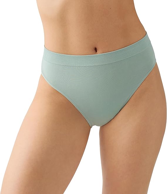 Light blue high-waisted bikini bottom on a white background
