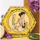 Barefoot Venus Natural Mustard Bath in a yellow box with a silhouette of a woman on the front. 