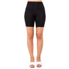 Blue Sky Hallie Undershorts in black shown on a model's legs against a white background, from the front view. 