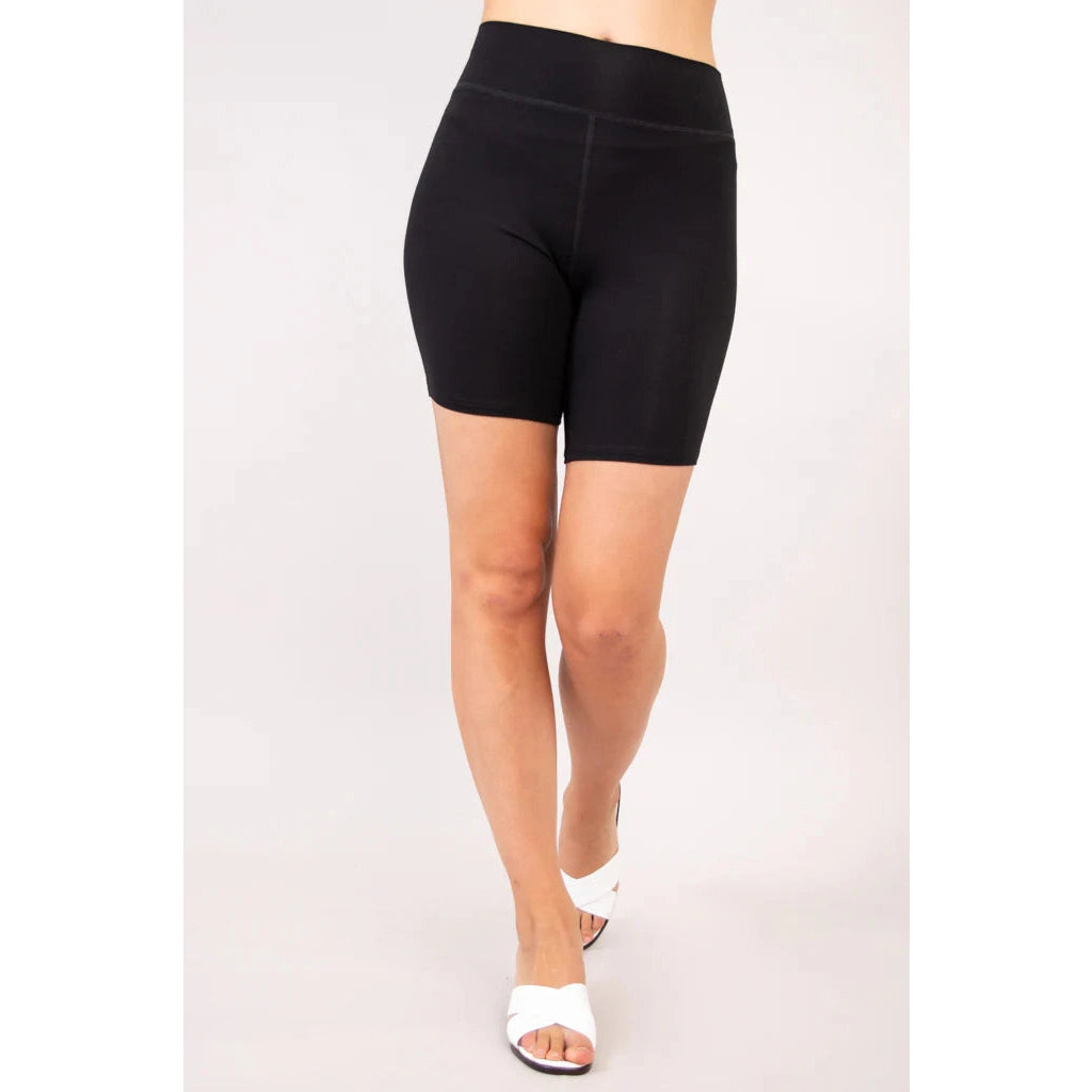 Blue Sky Hallie Undershorts in black shown on a model's legs against a white background, from the front view. 