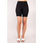 Blue Sky Hallie Undershorts in black shown on a model's legs against a white background, from the front view. 
