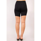 Blue Sky Hallie Undershorts in black shown on a model's legs against a white background, from the back view. 