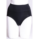 Blue Sky La Gaunche Full Brief in Black shown on a mannequin against a white background, from the front view. 