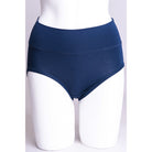 Blue Sky La Gaunche Full Brief in Indigo shown on a mannequin against a white background, from the front view. 