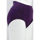 Blue Sky La Gaunche Full Brief in Royale purple shown on a mannequin against a white background, from the side view. 