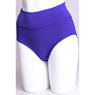 Blue Sky La Gaunche Full Brief in Violet, vibrant blue panty, shown on a mannequin against a white background, from the front view. 