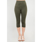 Blue Sky Riley Capris shown on a model against a white background from the front view. 