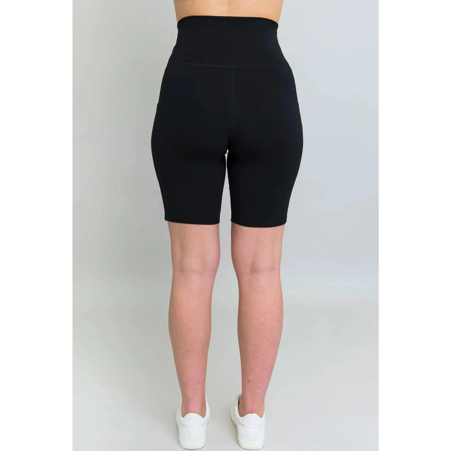 Blue Sky Robson Short in Black shown on a model against a white background, from the back view. 