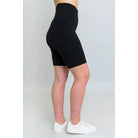 Blue Sky Robson Short in Black shown on a model against a white background, from the side view. 