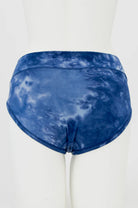 Blue Sky The Hipster panty in Tie Dye shown on a mannequin against a white background, from the back view. 