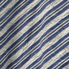 Textured fabric with blue and gray diagonal stripes
