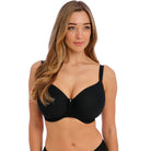 Fantasie Envisage Spacer Bra in Black shown on a model against a white background.