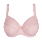 Pink bra on a white background
