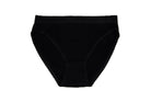 Black women's underwear on a white background