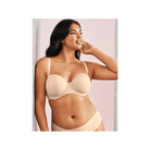 Wacoal Red Carpet Strapless Bra beige bra shown on model wearing it with straps on. 