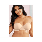 Wacoal Red Carpet Strapless Bra beige bra shown on model. 